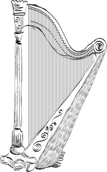 Thermobecher personalisiert-Harfe